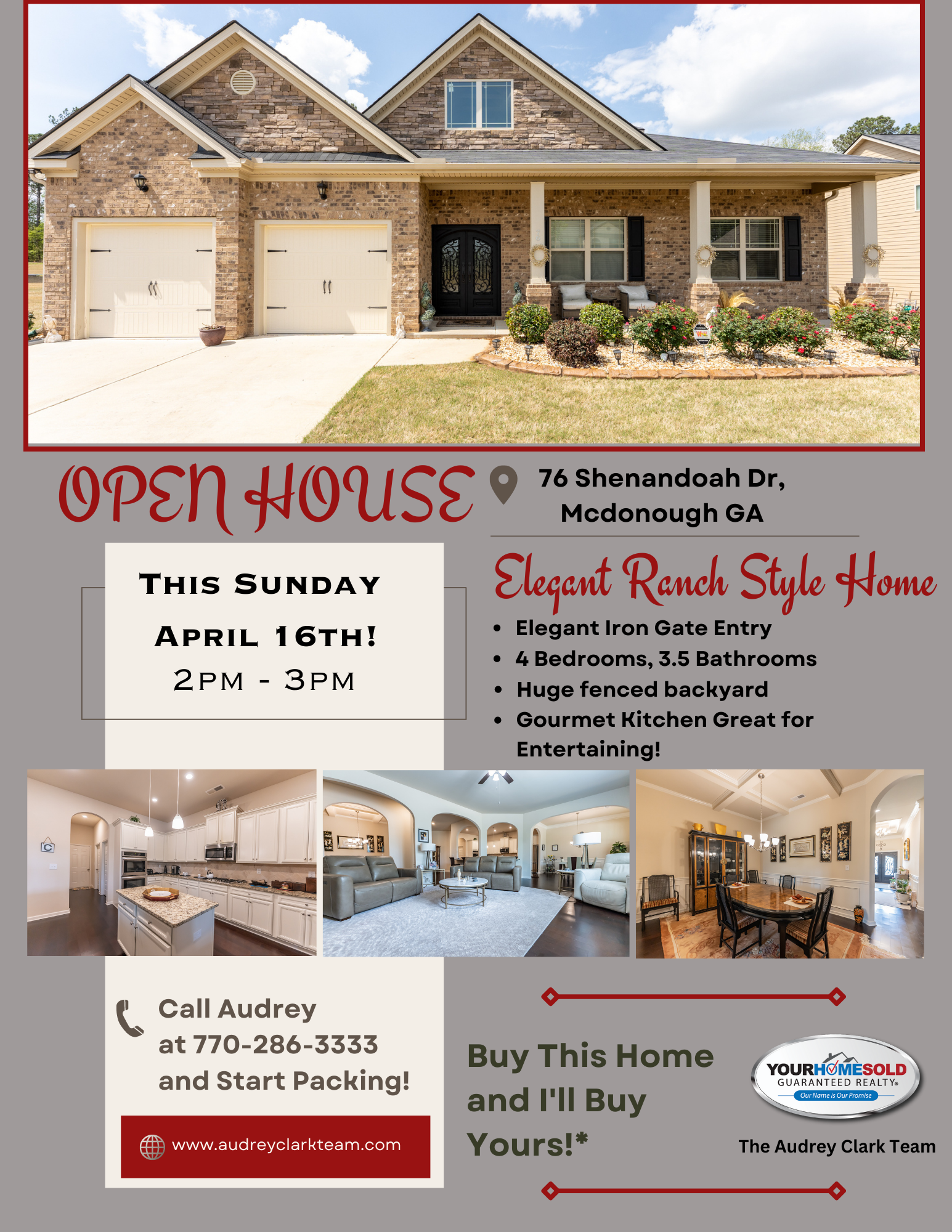 Open House This Sunday April 16th!